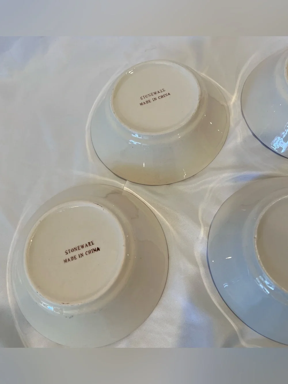 Stoneware Teddy Bear Bowls Set of 4